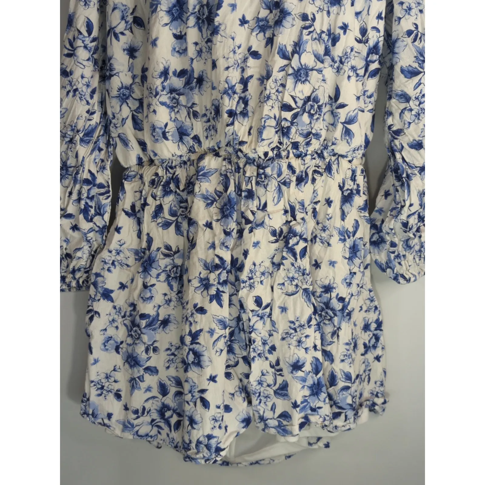 H&M Womens‎ Balloon Sleeve Pure Cotton Open-Back Dress XXL Cottage Core Coquette - Image 4