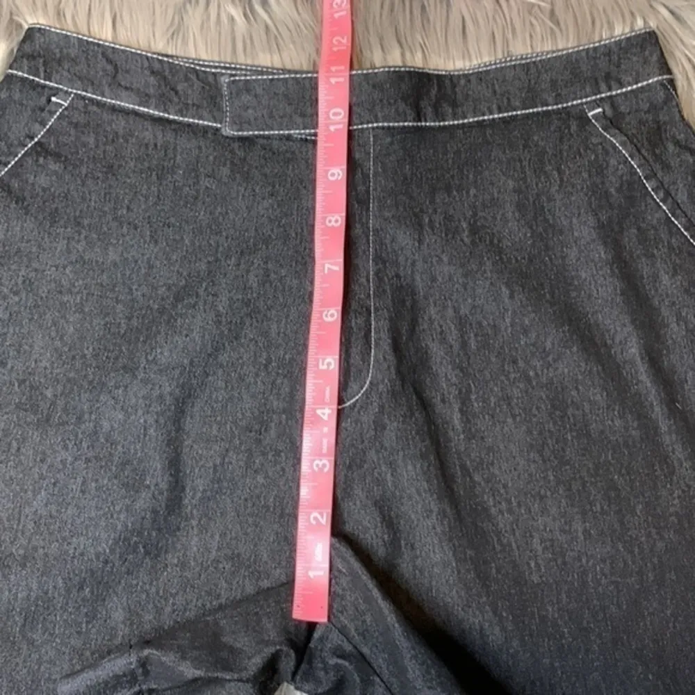 Kathy Ireland vintage stretch denim shorts black 8 - Image 4