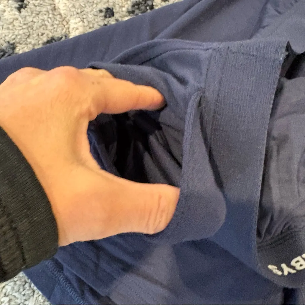 Jambys Womens Super Soft Boxer Shorts With Pockets Size XL Navy Blue - Image 3