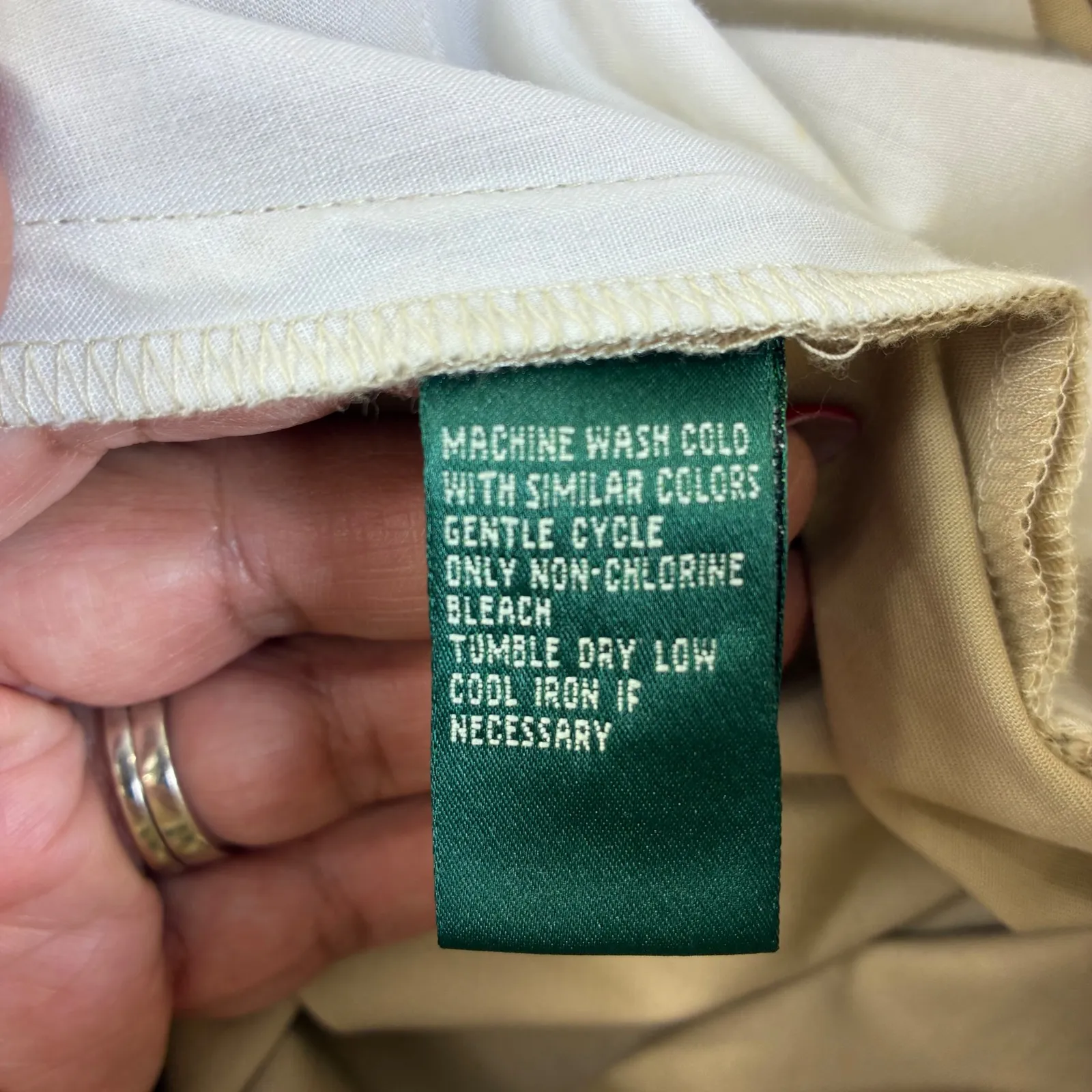 Lauren Ralph Lauren Womens 10 Khaki Cotton Blend Stretch Bermuda Shorts - Image 11