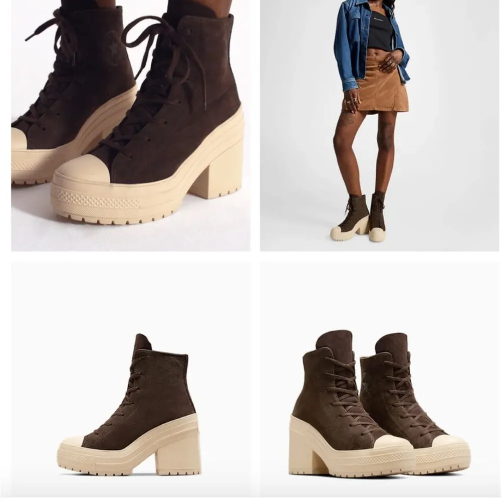 NEW Women's CONVERSE Chuck 70 De Luxe platform Heel Coffee Break 7 - Image 4