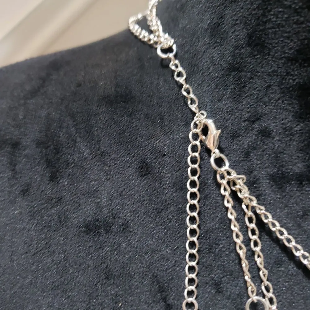 Women's Multicolor Triple Layer Classic Beaded Fashion Jewelry Necklace Black - Image 5