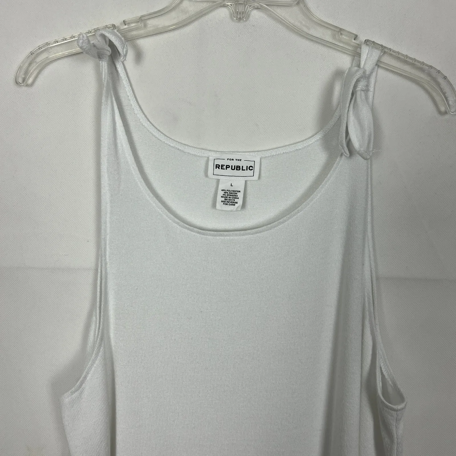 For The Republic White Scoop Neck Tank Top - Image 3