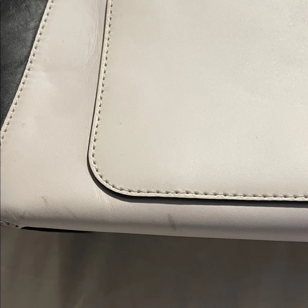 Michael Kors Two-Tone Black and White Satchel with strap - Image 10