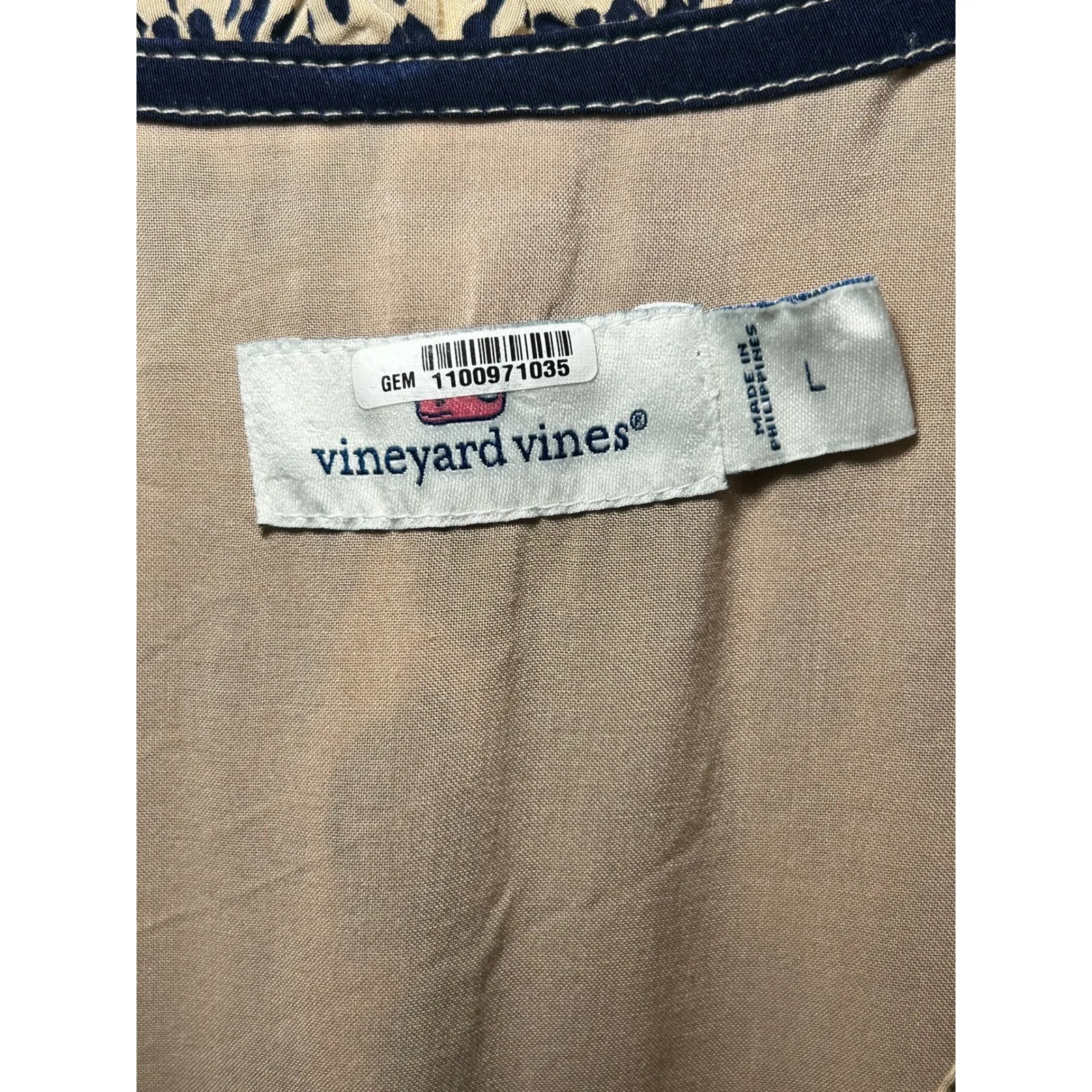 Vineyard Vines Leopard Smocked Waist Midi Dress Women's Large Ruffle Cap Sleeve - Image 2