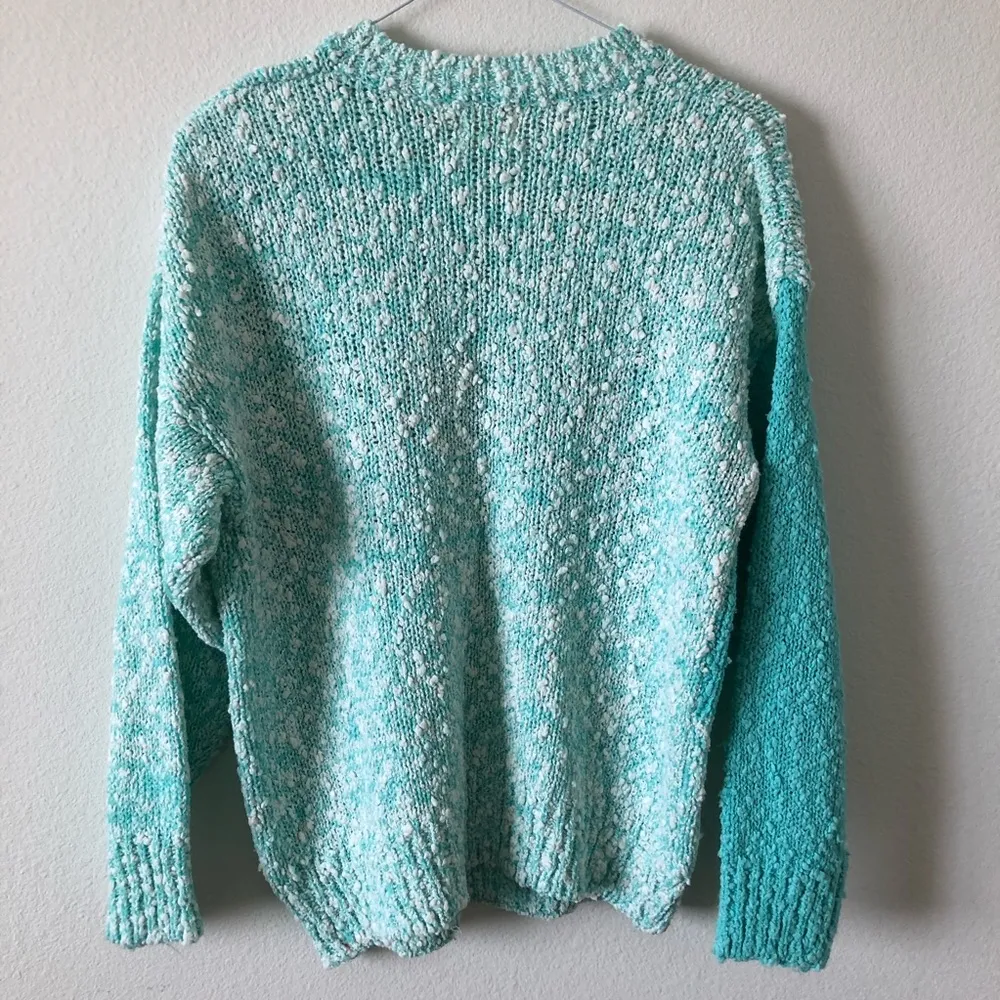 Vintage 1980s Needles & Yarn Pastel Knit Sweater Size M - Image 4