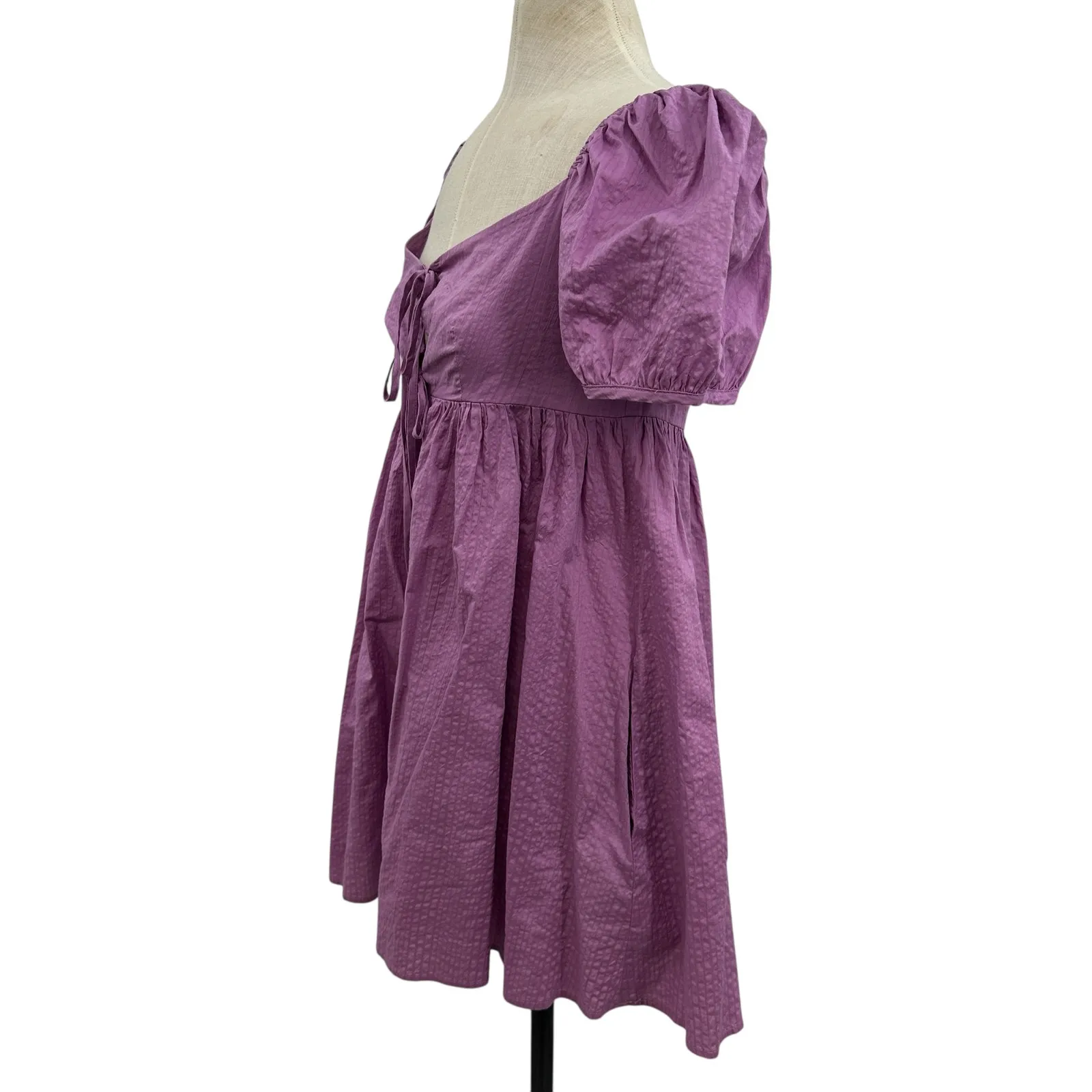 Ciao Lucia Ischia Dress Mini Puff Sleeve Orchid Purple Pink Size XS - Image 5