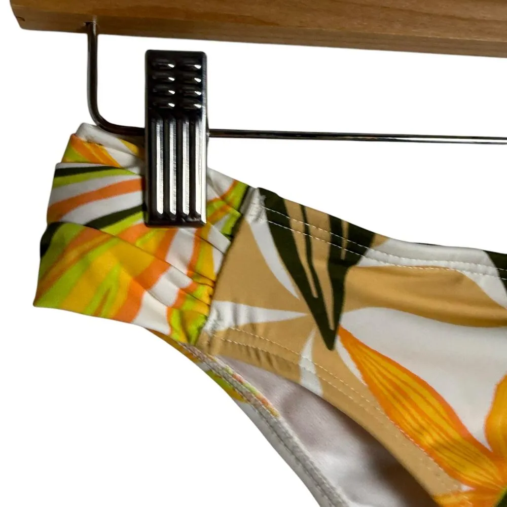 Roxy Printed Beach Classic Hipster Tropical Floral Bikini Bottoms Size Small - Image 5