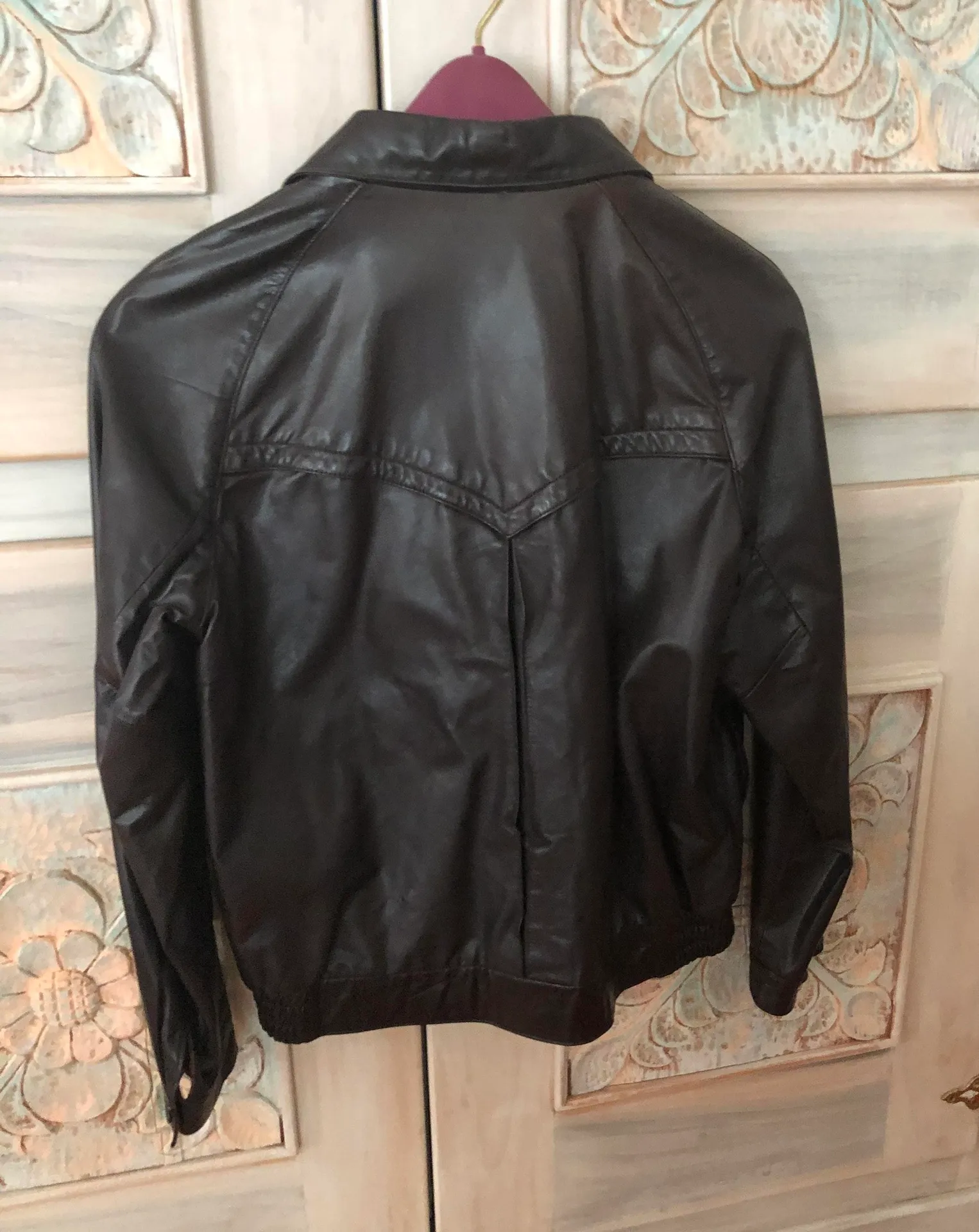 Men’s Brown Leather Jacket - Image 2