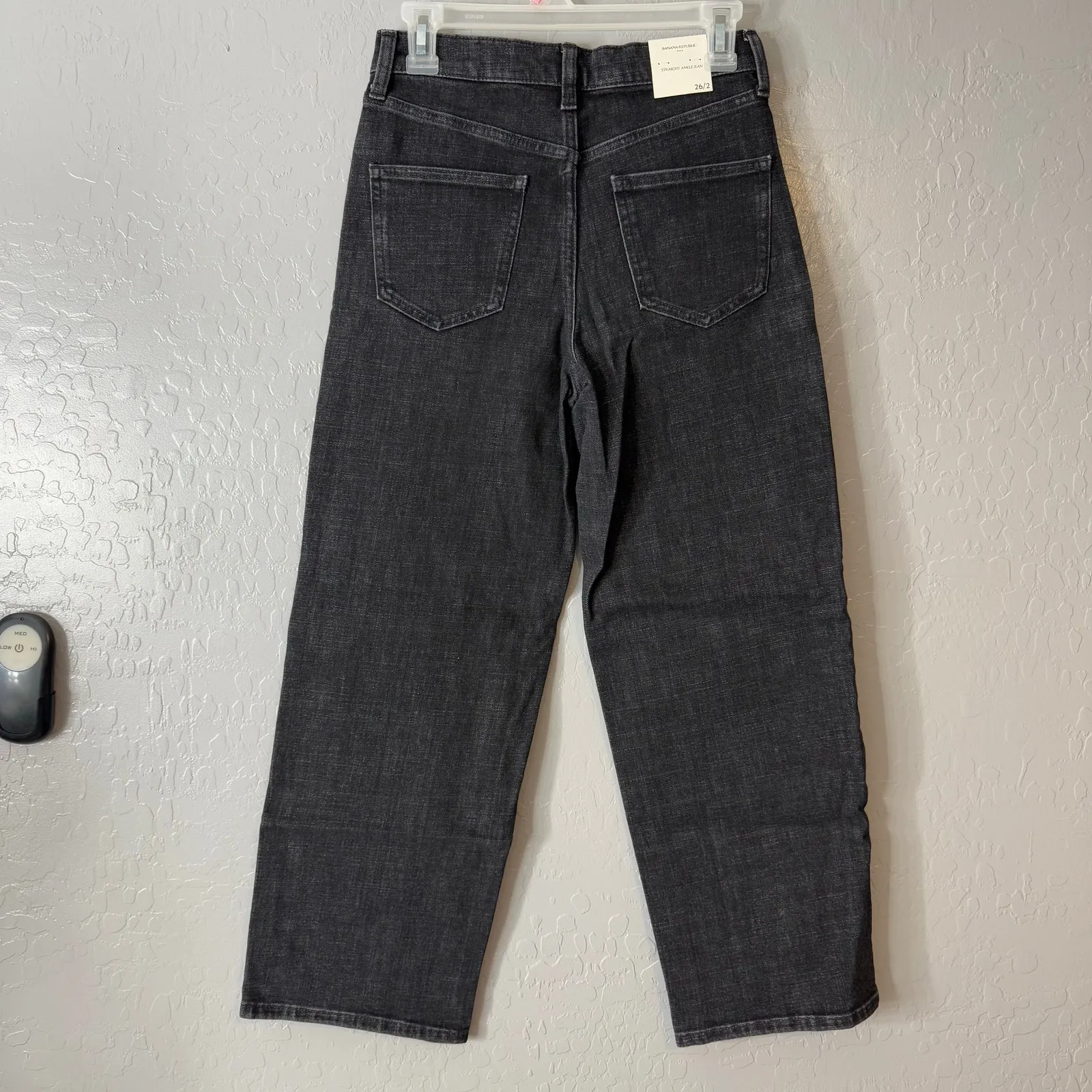 NWT Banana Republic Straight High Rise Ankle Jean, Washed Black, 26/2 - Image 2