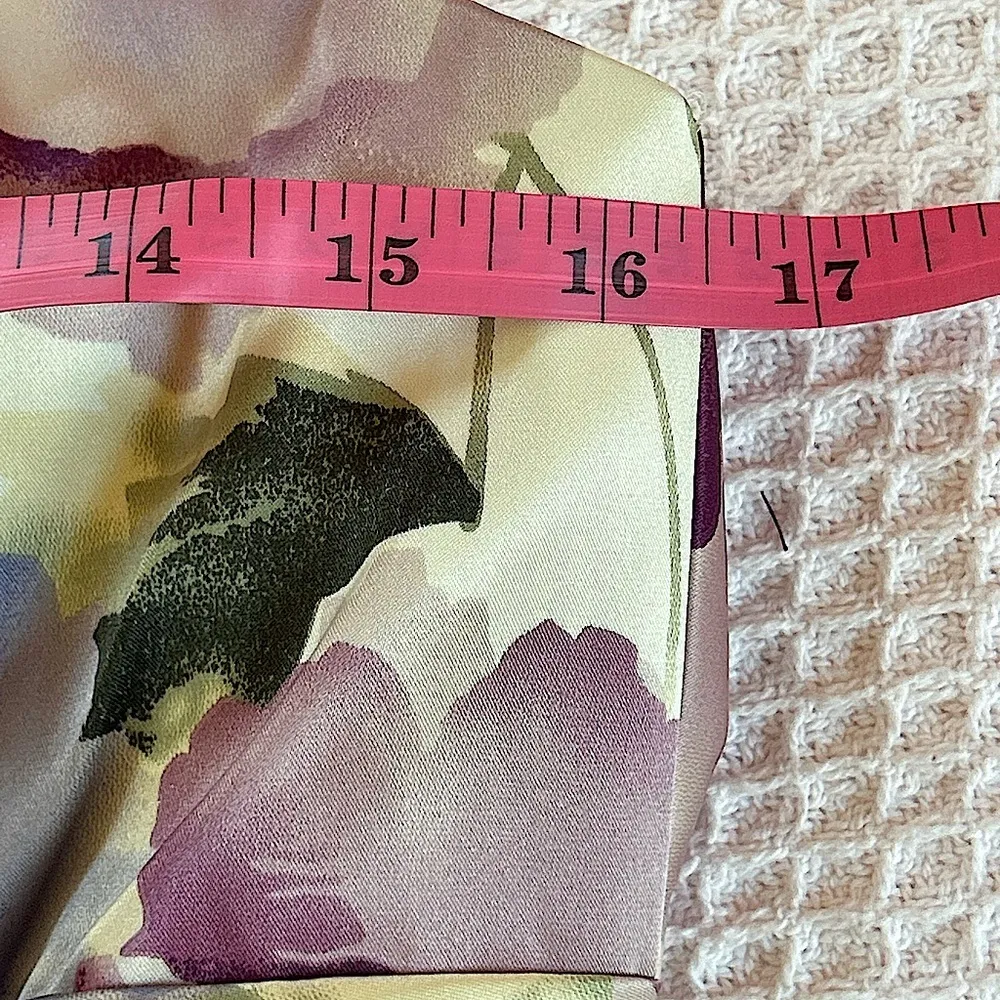 Vintage Spiegel 90’s satin floral Fairycore midi cocktail bow detail dress Sz 8 - Image 13