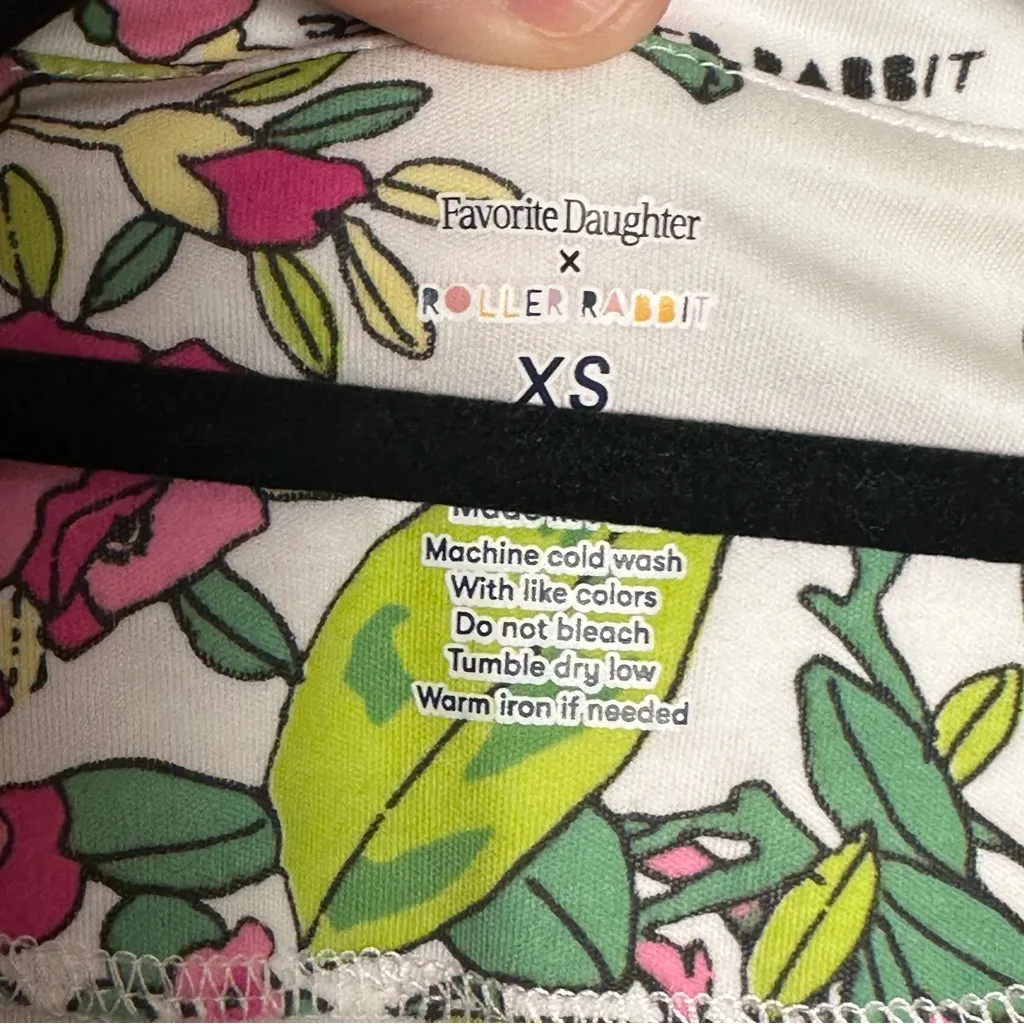 Favorite Daughter x Roller Rabbit "Breakfast in Bed" Polo Pajama Set XS NWOT - Image 4