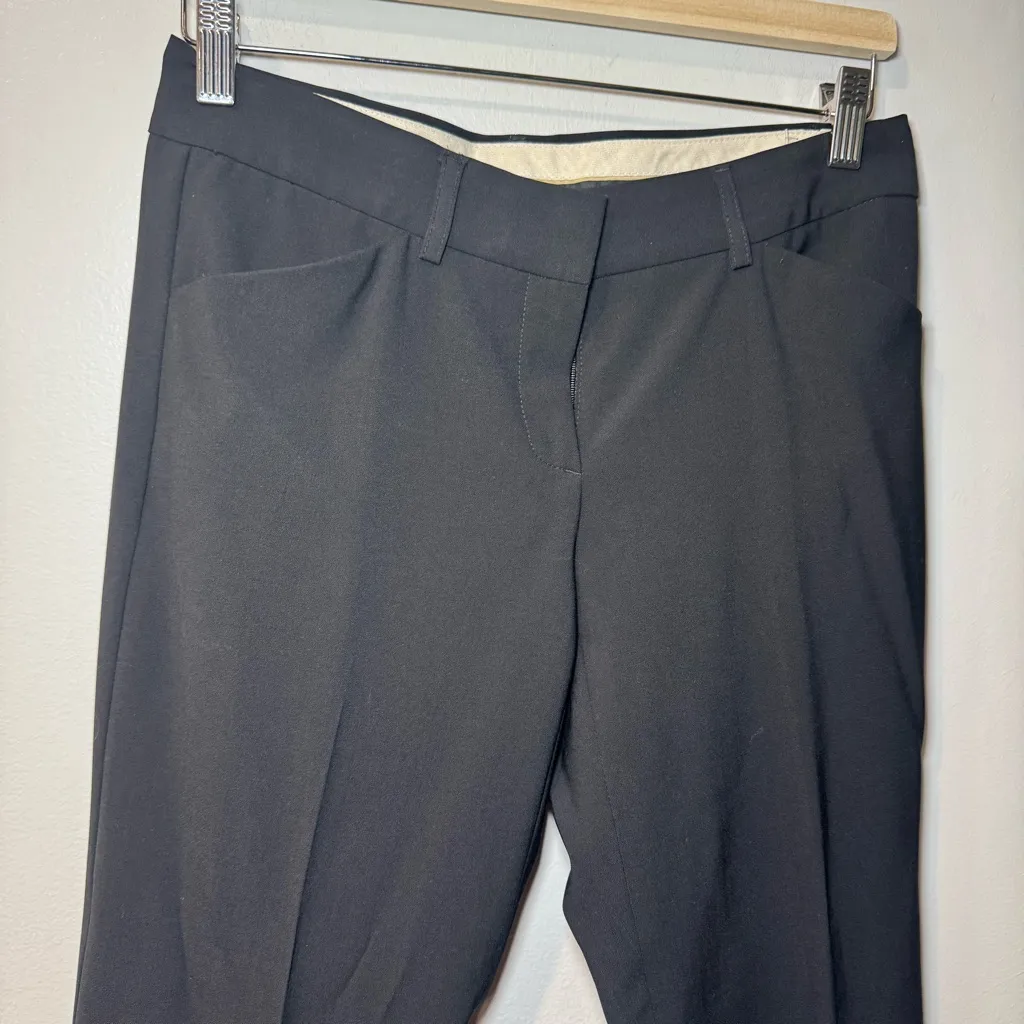Theory Black Straight Leg Pockets Wool Business Casual Dress Pants Sz 4 - Image 2