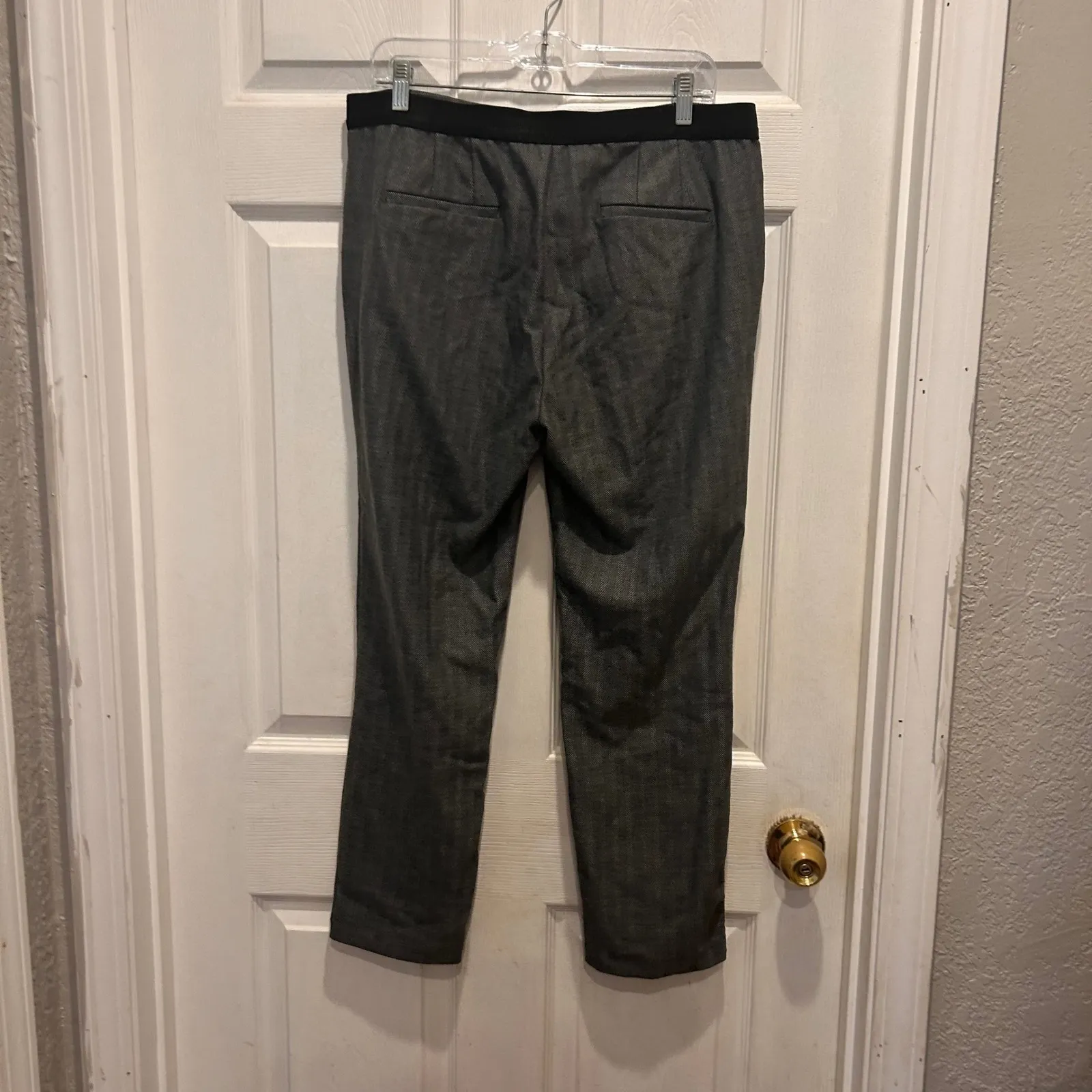 Zara B‎ Gray Herringbone Ankle Dress Pants Women's XL Career Professional - Image 5