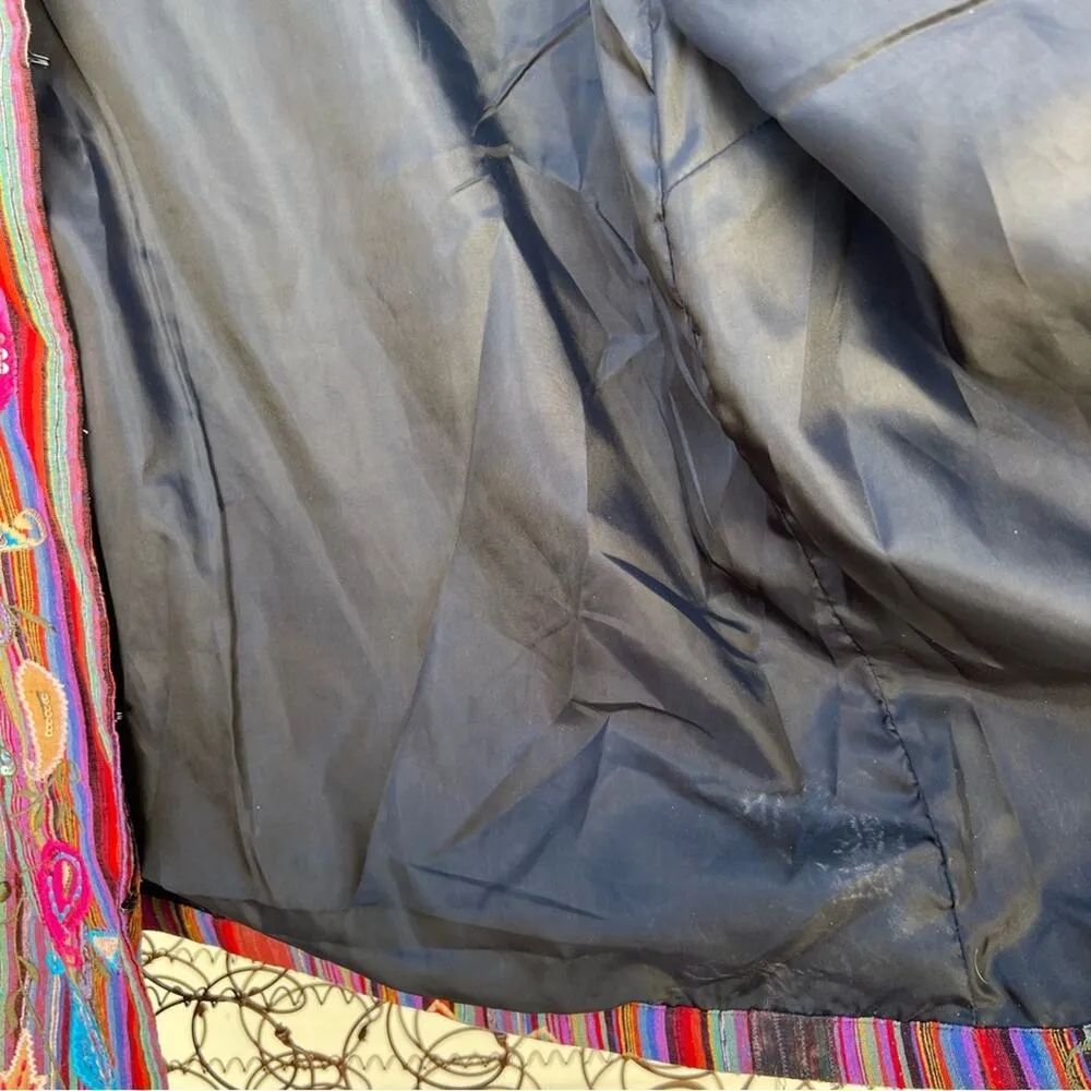 Vintage National Geographic Woven Paisley Embroidered Art to Wear Stripe Blazer - Image 7