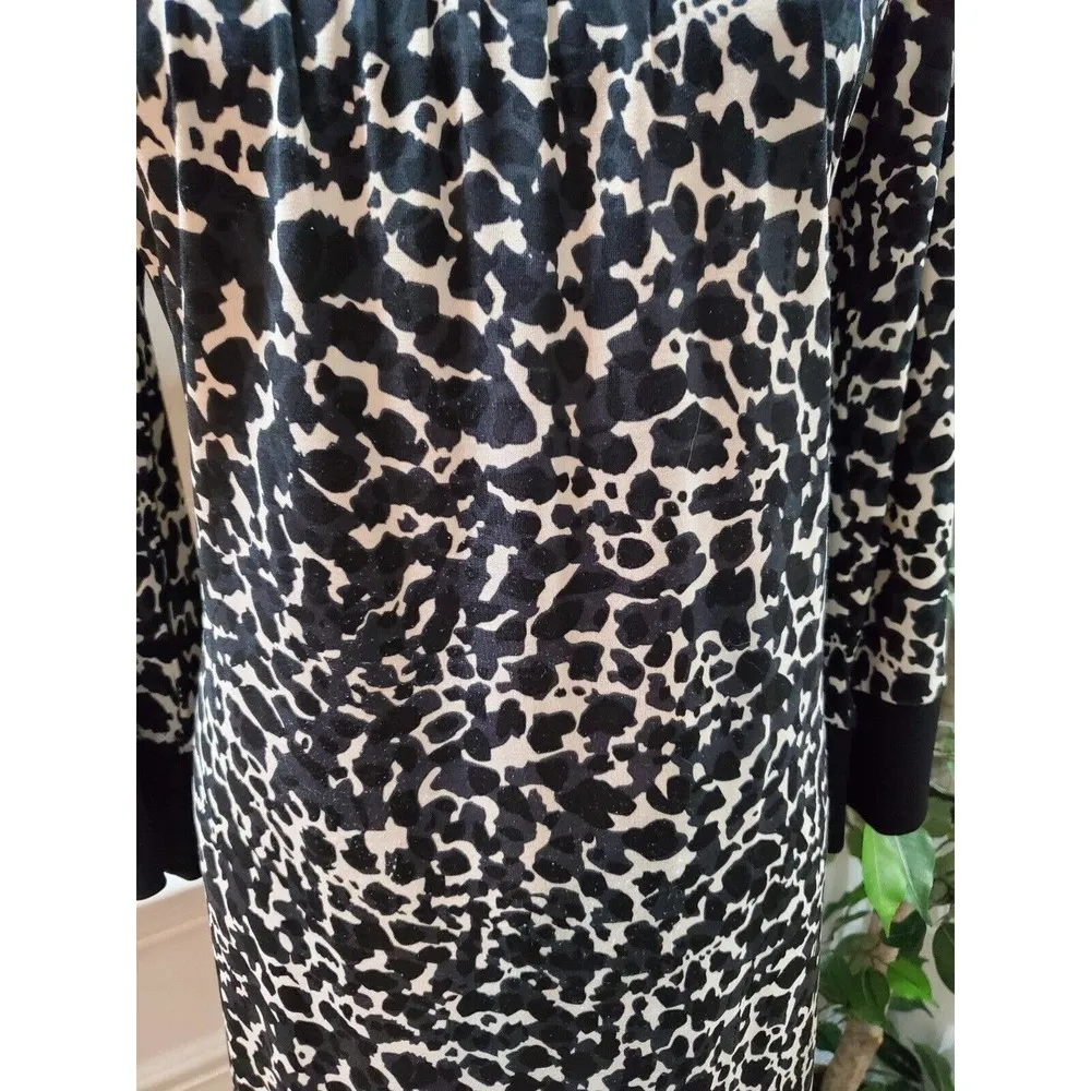 WD.NY Women's Black Polyester Square Neck Long Sleeve Knee Length Dress Size S - Image 4