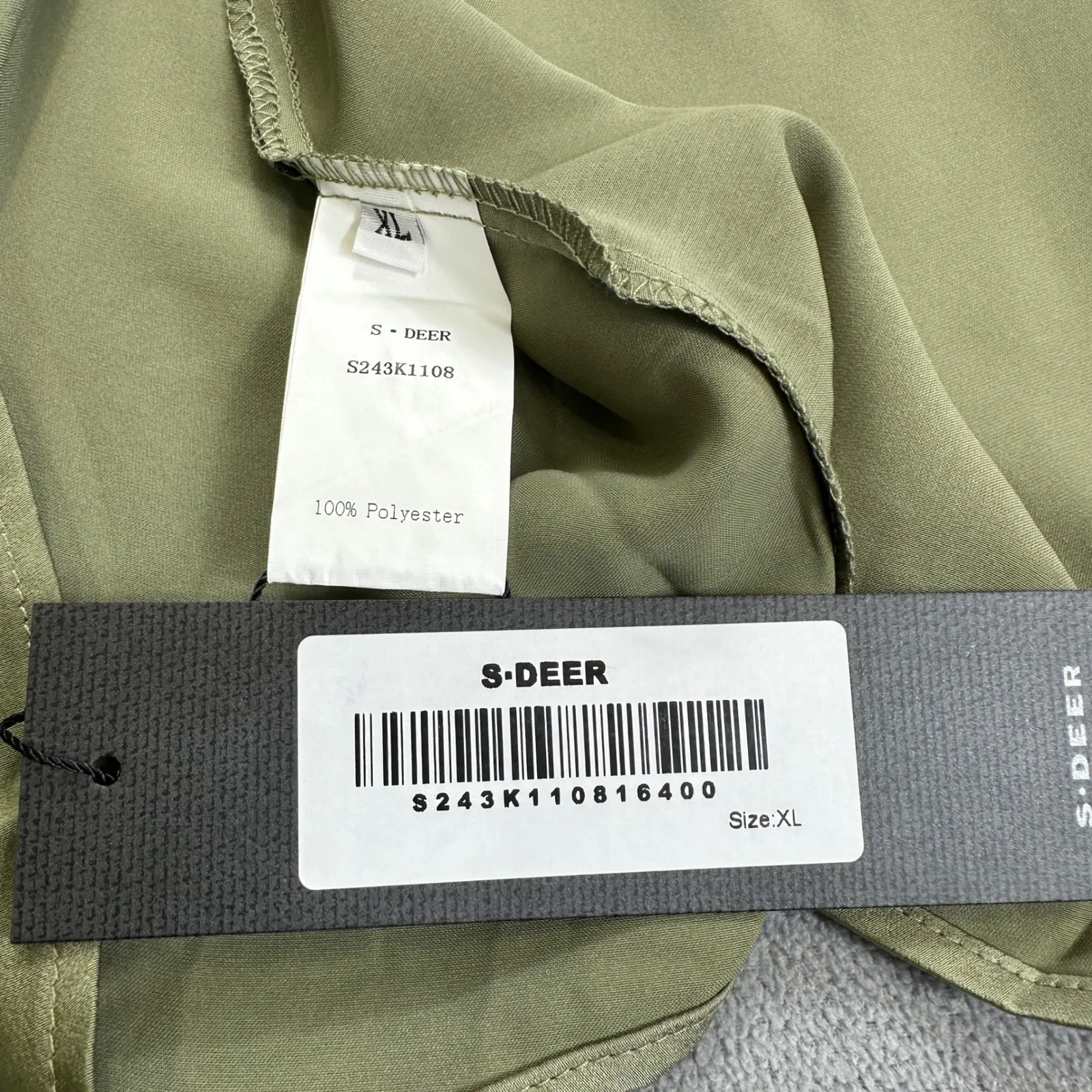 NWT S. Deer Maxi Skirt Womens XL Green Smocked Waist Flowy A Line Casual S Deer - Image 3