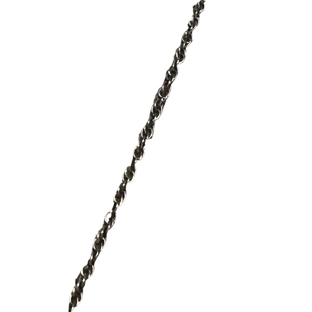 Vintage 1928 Initial Necklace "E" Mother Of Pearl Pendant Silver Tone 18" READ - Image 3