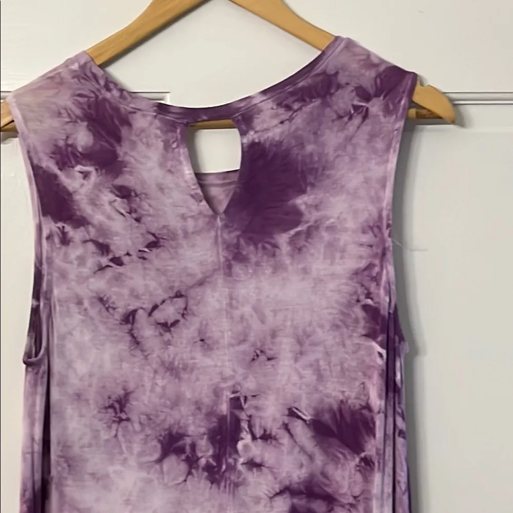 Peach Love California Purple Tie-Dye Midi Dress - Image 4