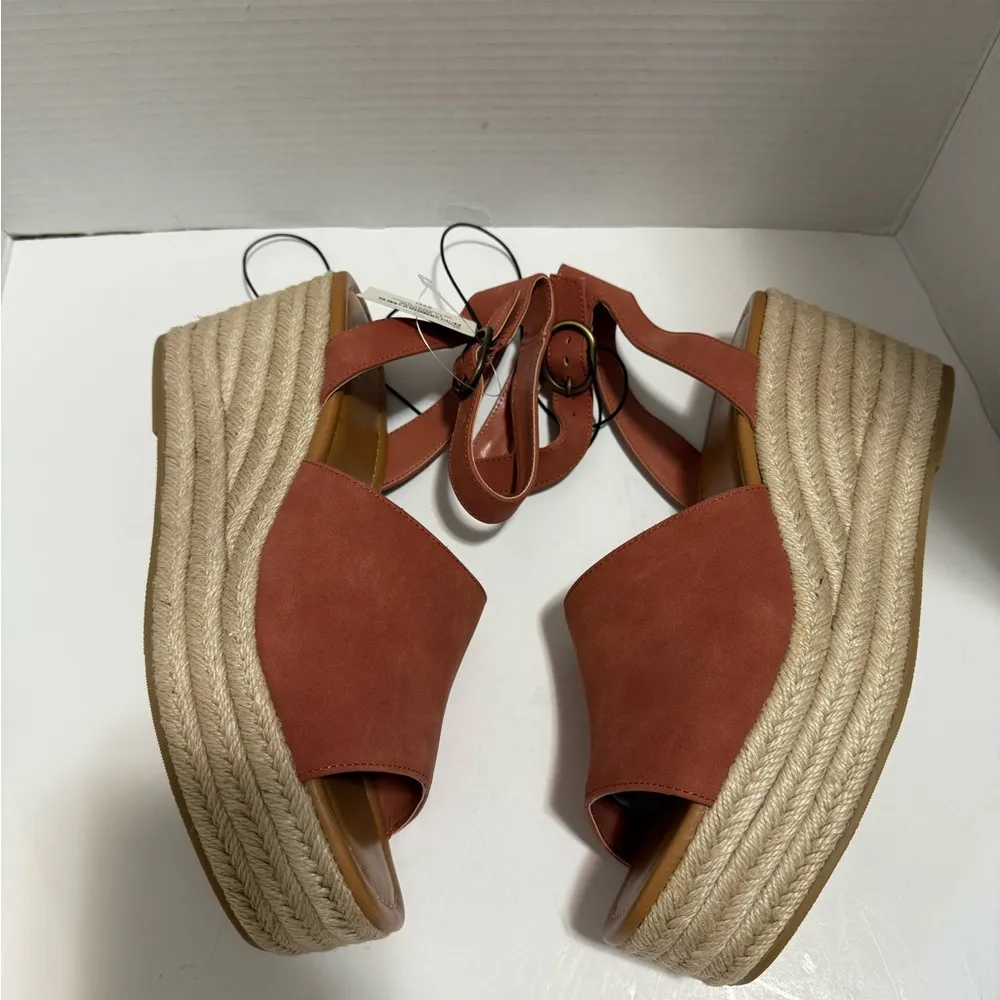 A New Approach A.N.A Laskie Terracotta Heeled Sandal Wedge NWT Size 11 - Image 4