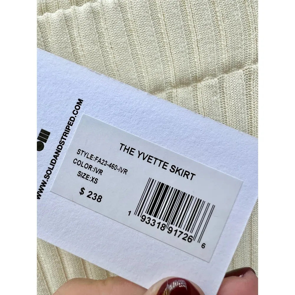 NWT Solid & Striped The Sylvie Top And The Yvette Skirt Set Ivory Womens Size XS - Image 11