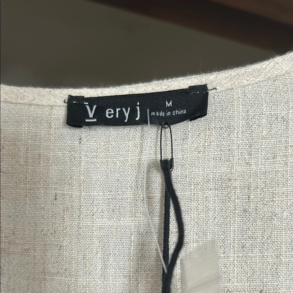 Very J  Cream Jumpsuit - Image 5