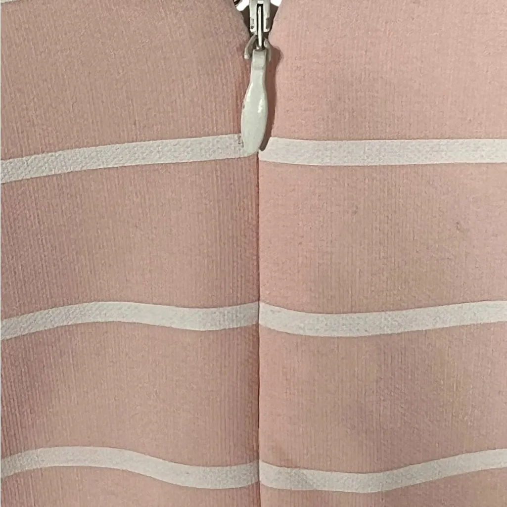 LIKELY Pink & White Striped Fit & Flare Mini Dress Size 0 NWOT Revolve - Image 5