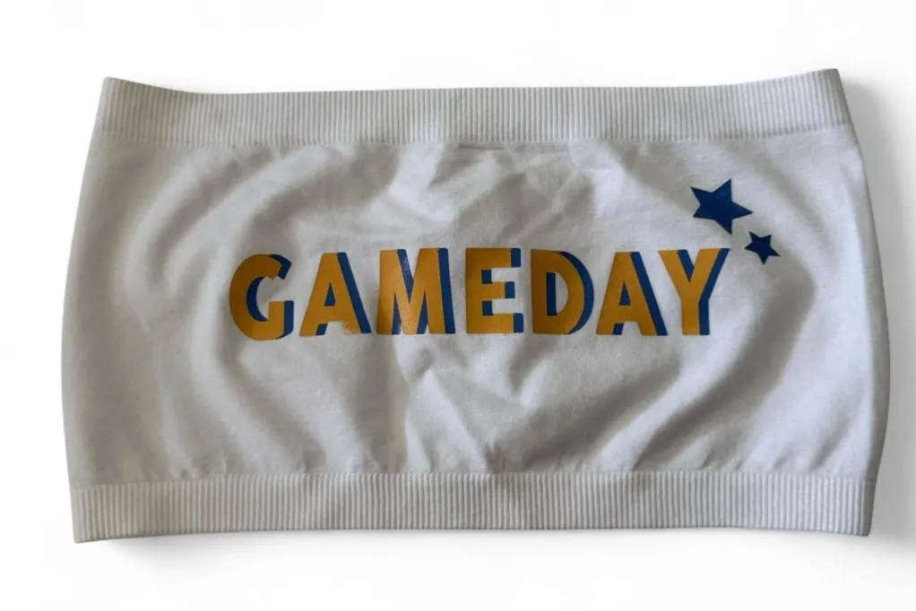 Zenana Outfitters White Game Day Tube Top, Strapless Bandeau, Women’s One Size - Image 1