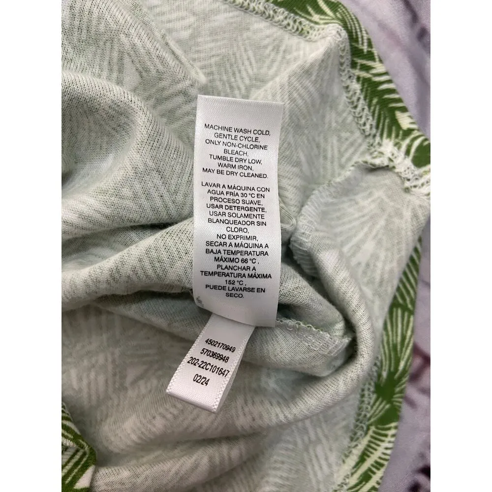 Chicos 0 Batik Tropic Tee Shirt Womens S Soft Fern Short Sleeve Cool Cotton Knit - Image 9