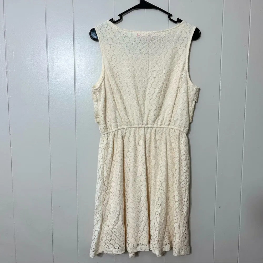 Up by Ultra Pink Beige Lace Dress Size L NWT - Image 6