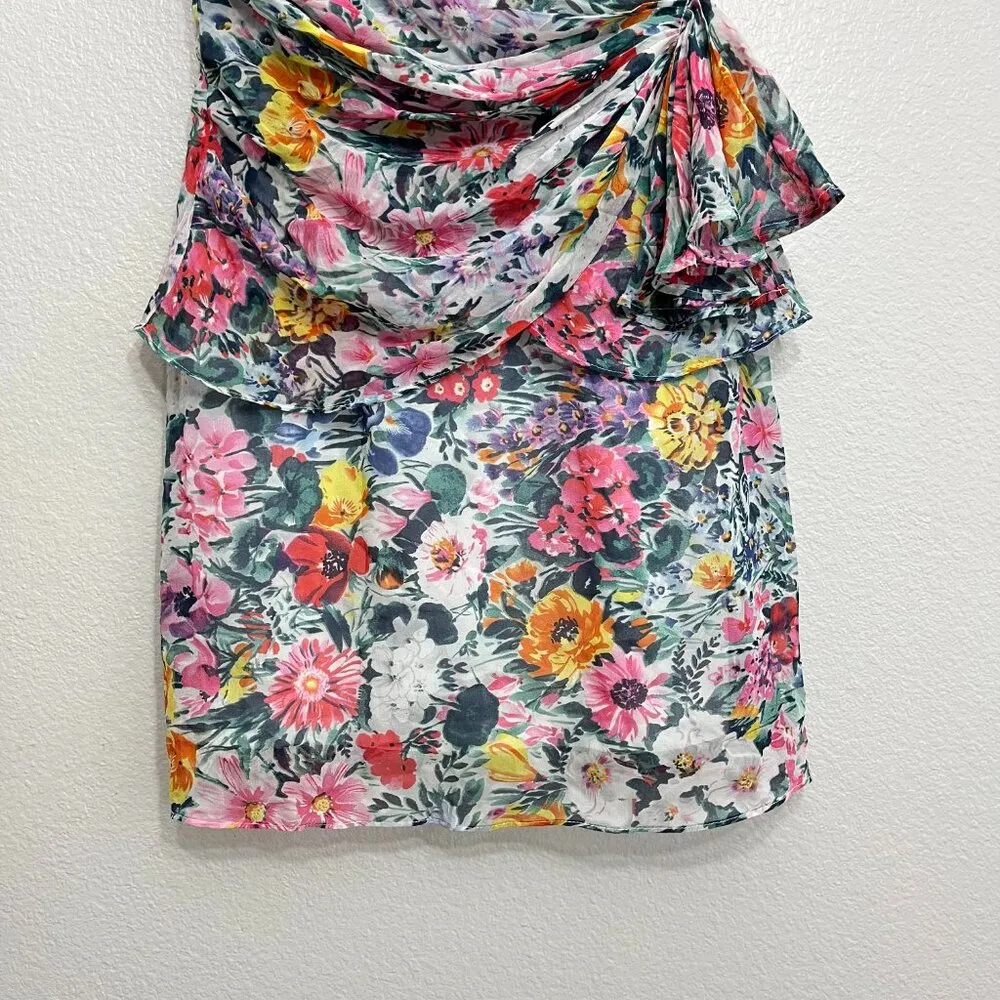 Yumi Kim  Katie Strapless Floral Mini Dress Size XS Women's Silk Wrap Pink - Image 3