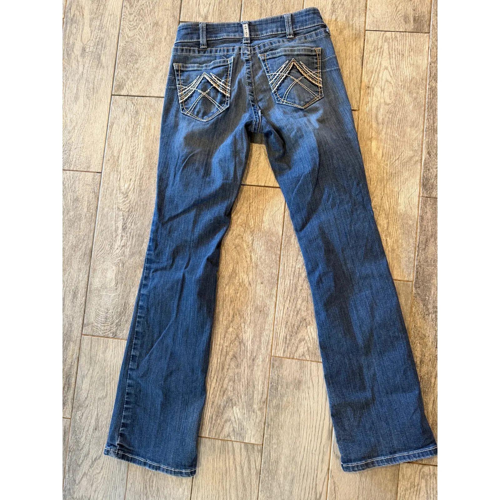 Ariat REAL Denim Jeans Bootcut 28 Long Boot Size 28L Western Jean Cowgirl FrAy - Image 5