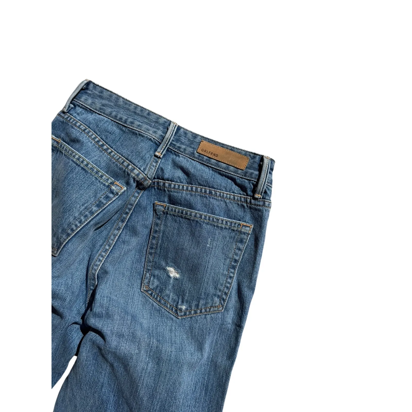 GRLFRND Mica High Rise Straight Leg Distressed Organic Cotton Jeans Size‎ 23 - Image 12