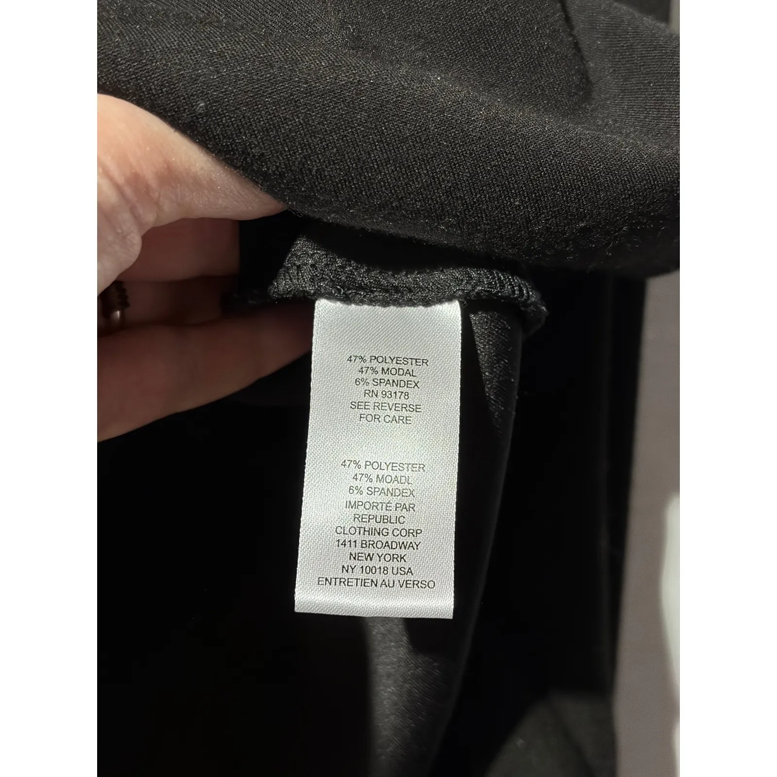 INDUSTRY Black Collared V Neck Long Sleeve Pullover Sweatshirt Top Women's L Size undefined - Image 7