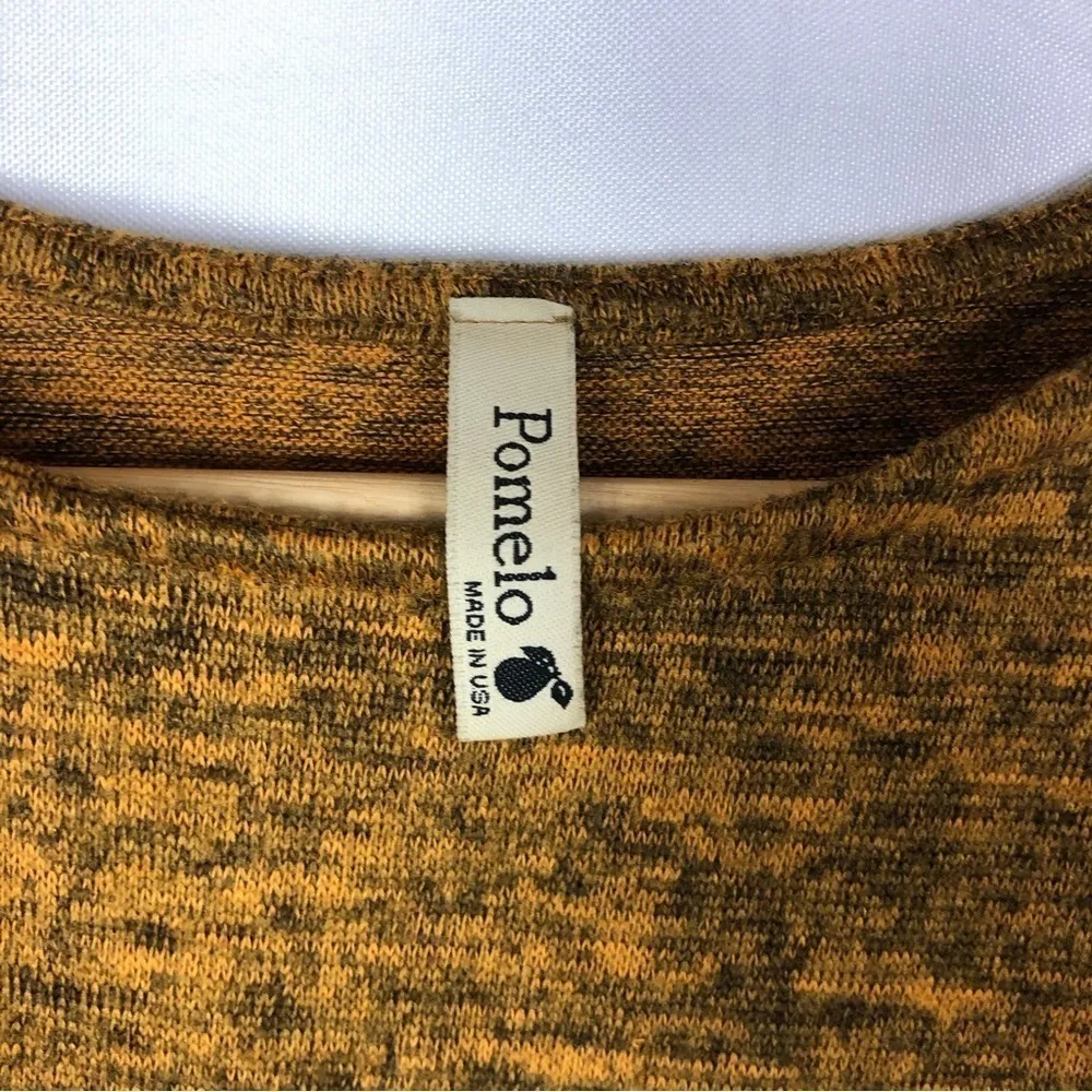 Boutique Pomelo Yellow Orange Twist Front Knit Long Sleeve XL - Image 4