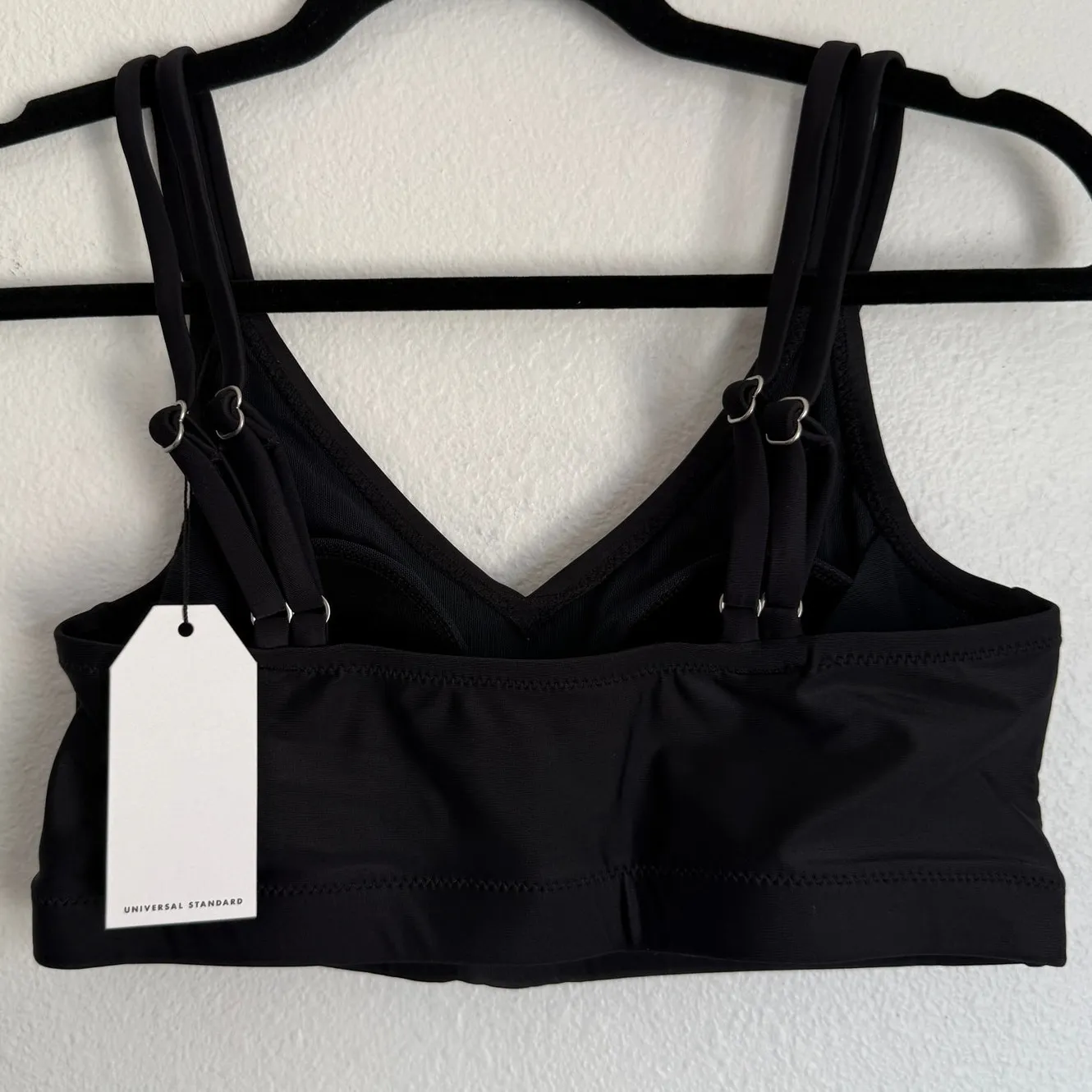 NWT Universal Standard Sz M Padded Adjustable Bathing Suit Bikini Top Swim Black - Image 2