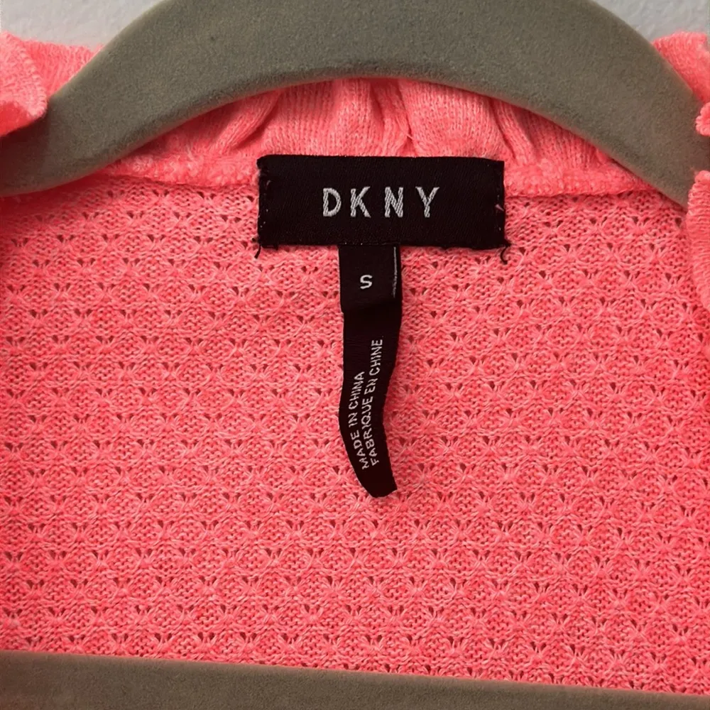 DKNY Coral Sequined Open Front Cascade Side Shrug Long Sleeve Size Small - Image 3