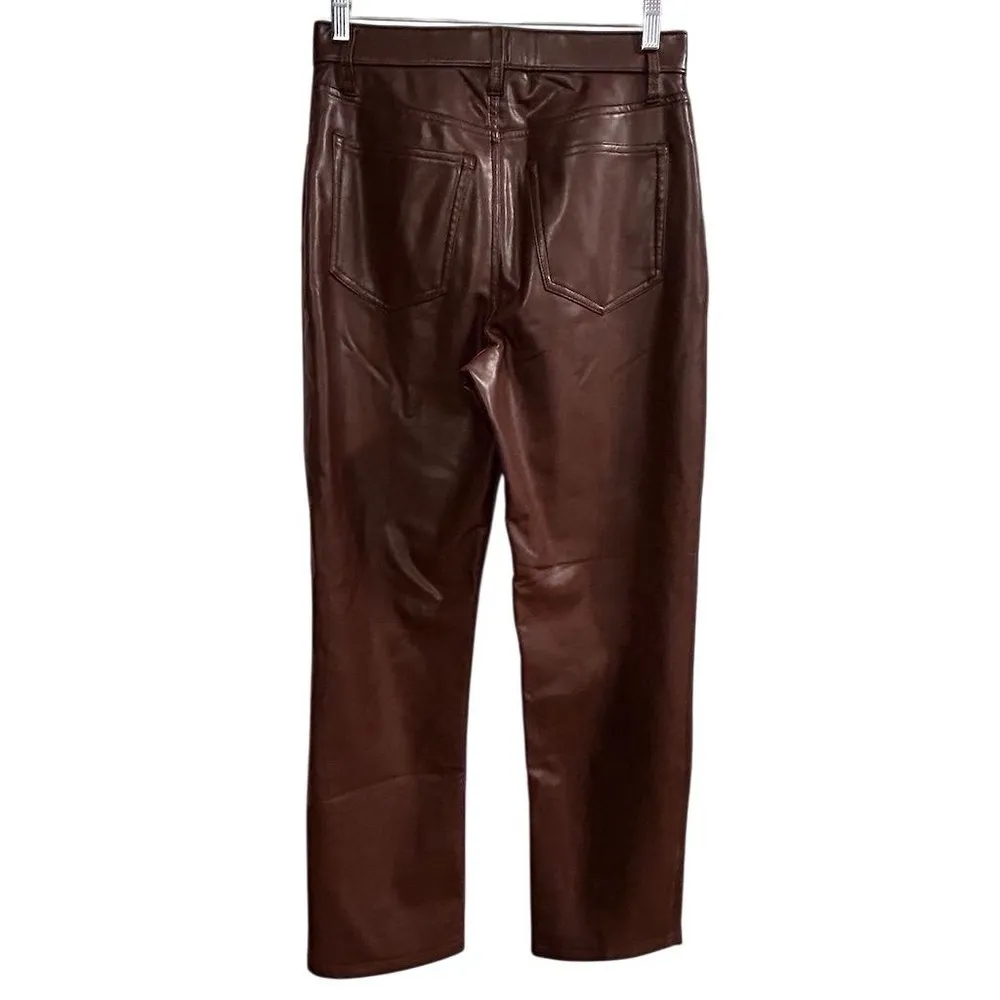 Abercrombie & Fitch Curve Love Vegan Leather 90s Relaxed size 8 Pants 29” waist - Image 9