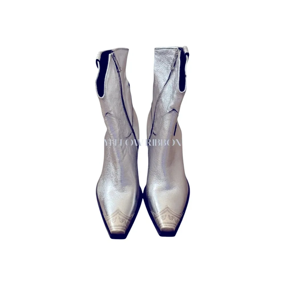 🆕 FREE PEOPLE | BRAYDEN WESTERN BOOT | PEWTER | SIZE: 8 - Image 10