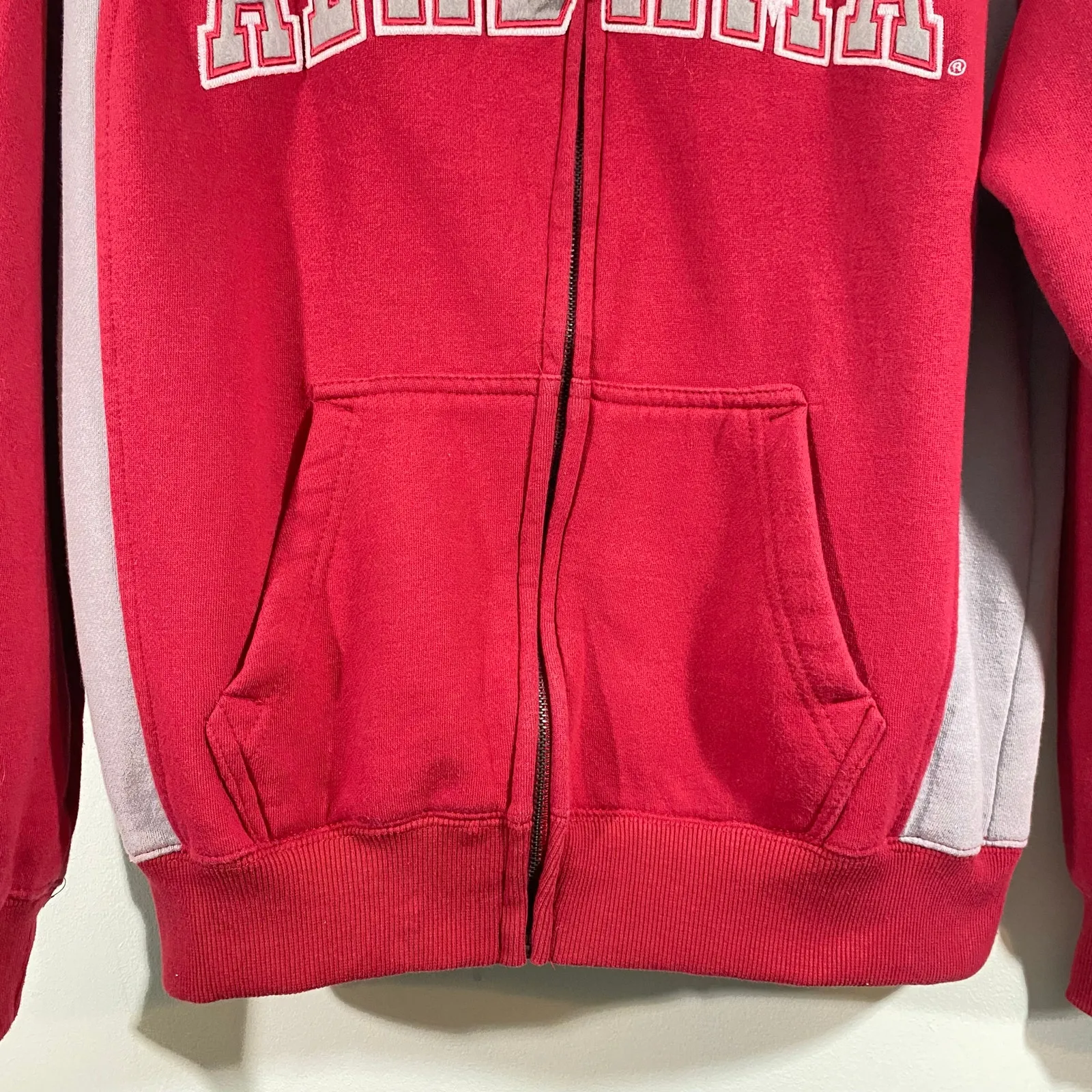 Vintage Colosseum Alabama University Red Crimson Tide Full Zip Hoodie Size M - Image 3