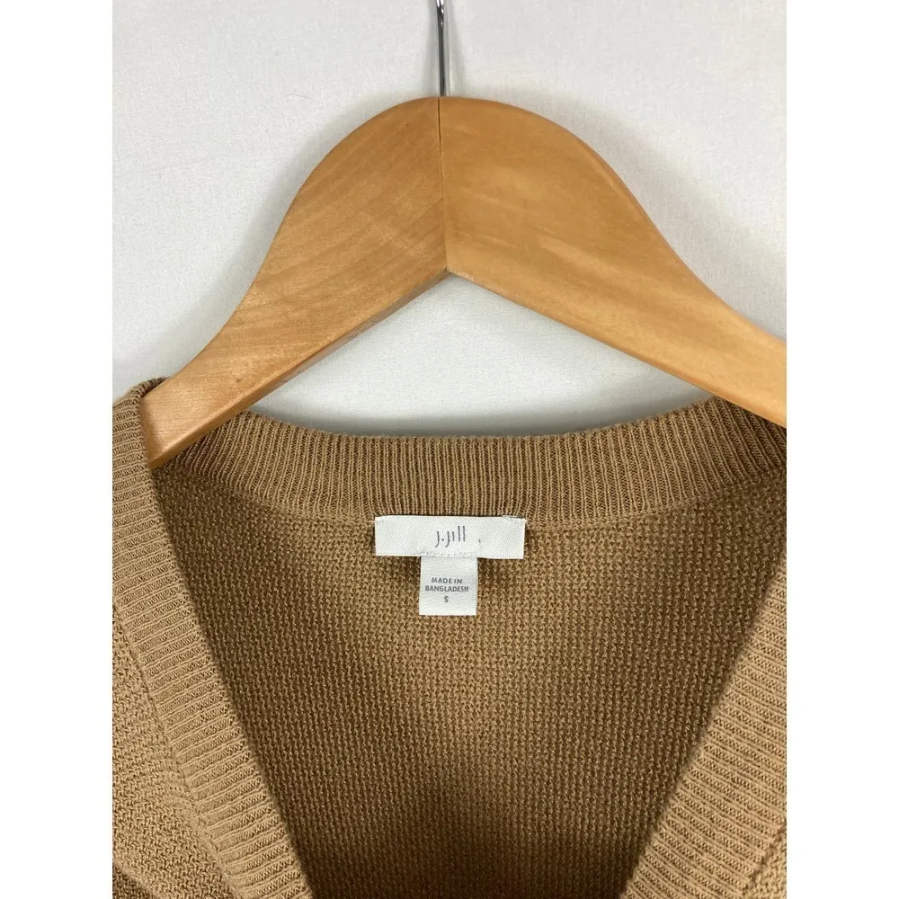 J Jill Light Brown Knit Tunic Sweater Size Small - Image 3