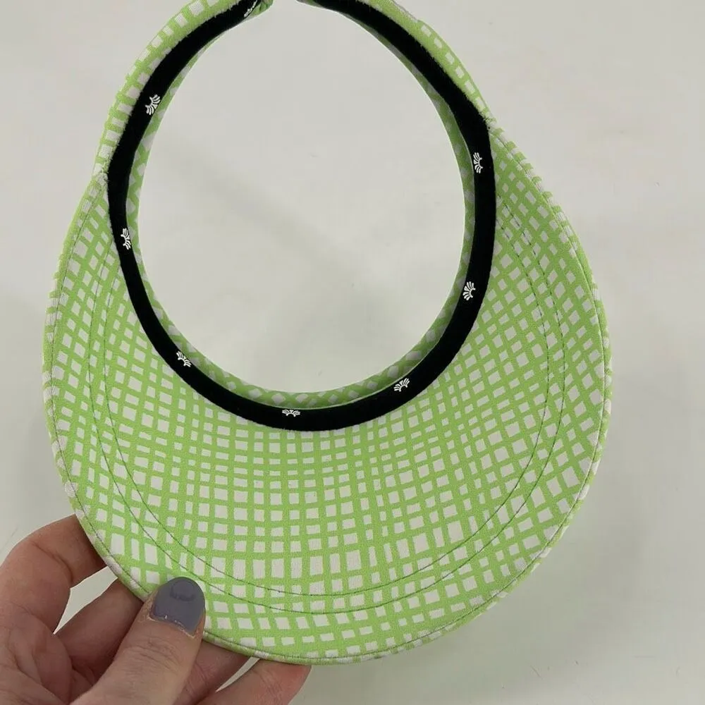 Lele Sadoughi x Solid & Striped Women's Hard Visor Hat Green‎ White One Size - Image 2