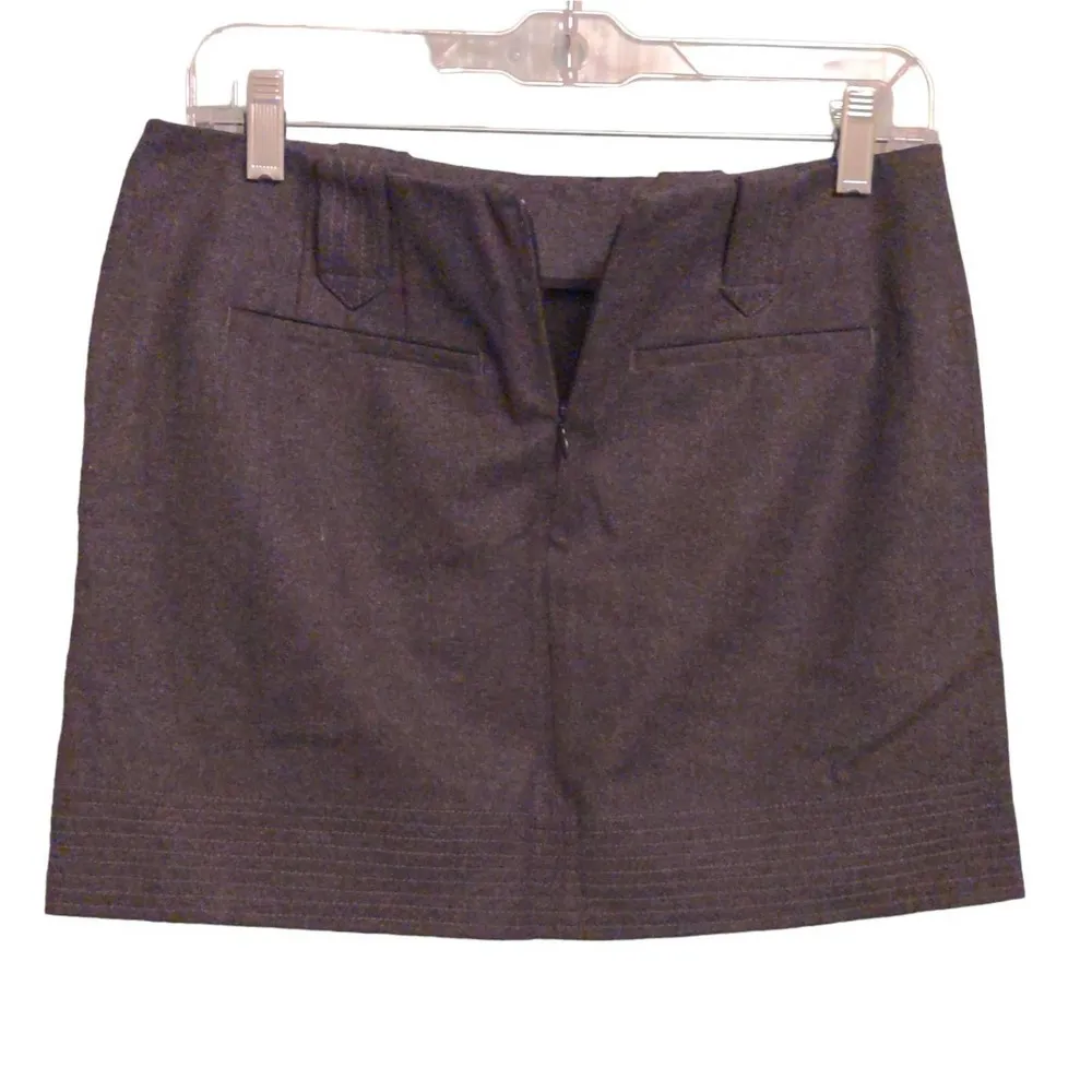 Vince Womens Pencil Skirt Gray Mini Stretch Wool Blend 2 - Image 5