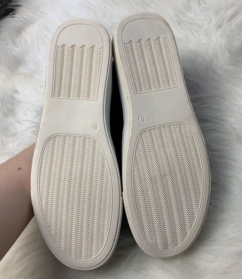 Faux Crocodile Navy Slip On Sneakers Blue Size 9 - Image 3