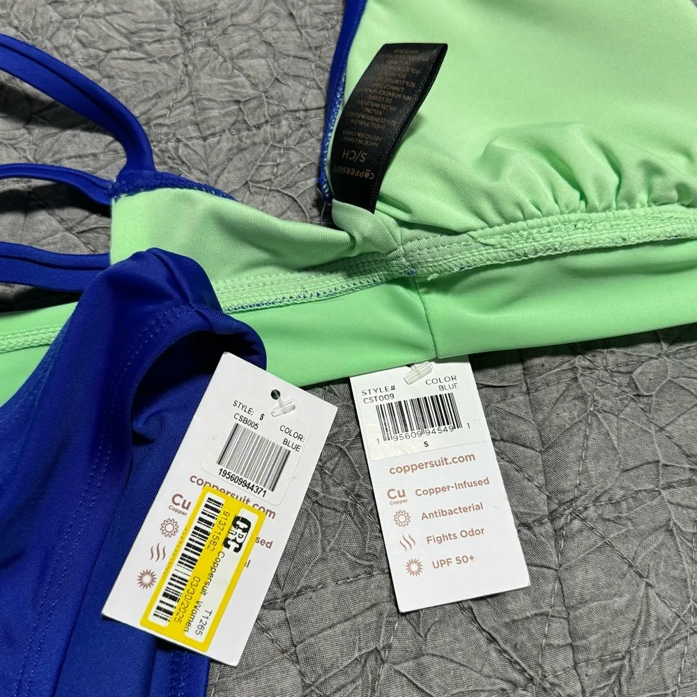 Coppersuit Women's Colorblock Zip Longline Bra Swim Set - Image 6