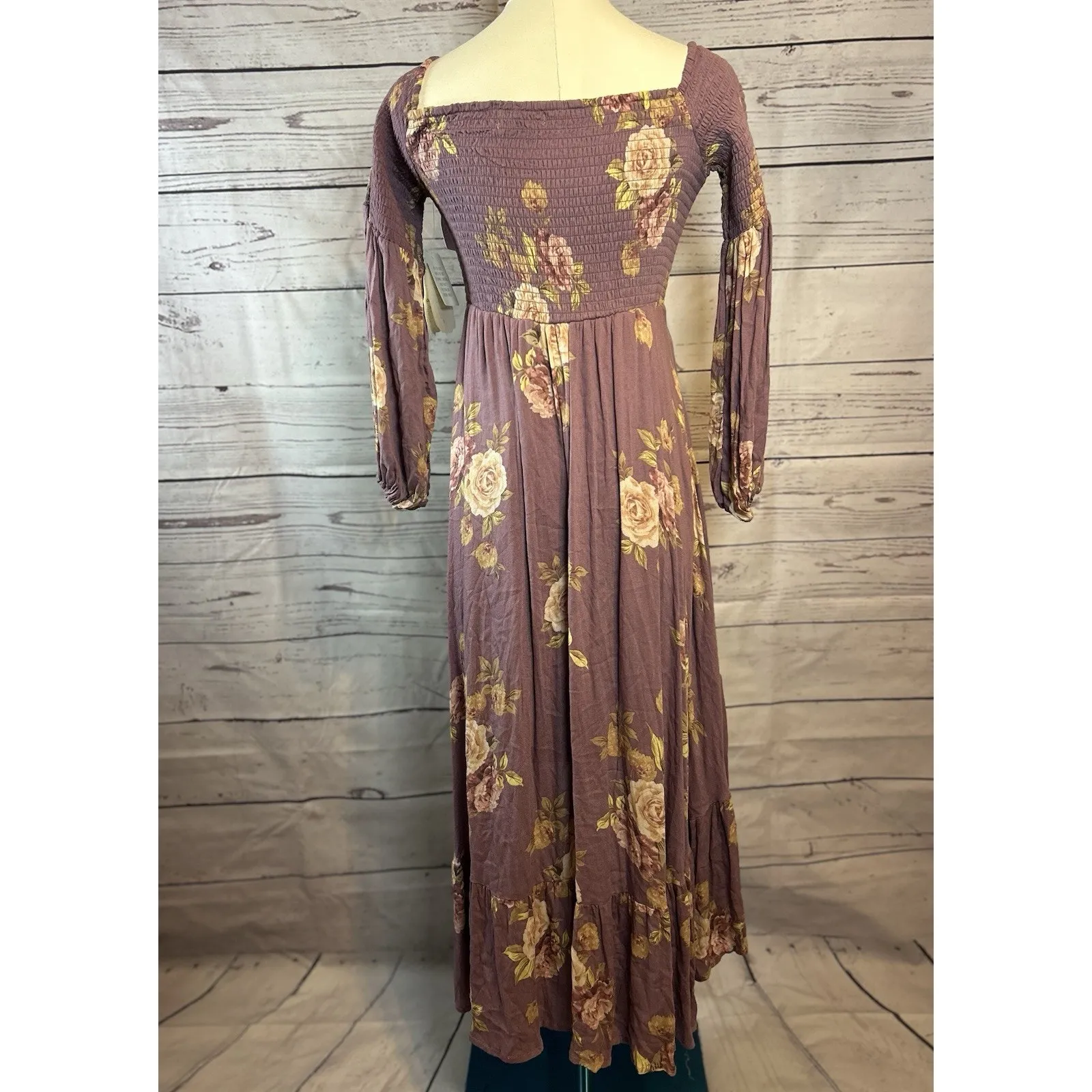 Altar’d State Purple Floral Cascade High-Low Dress NWT Size Medium - Image 3