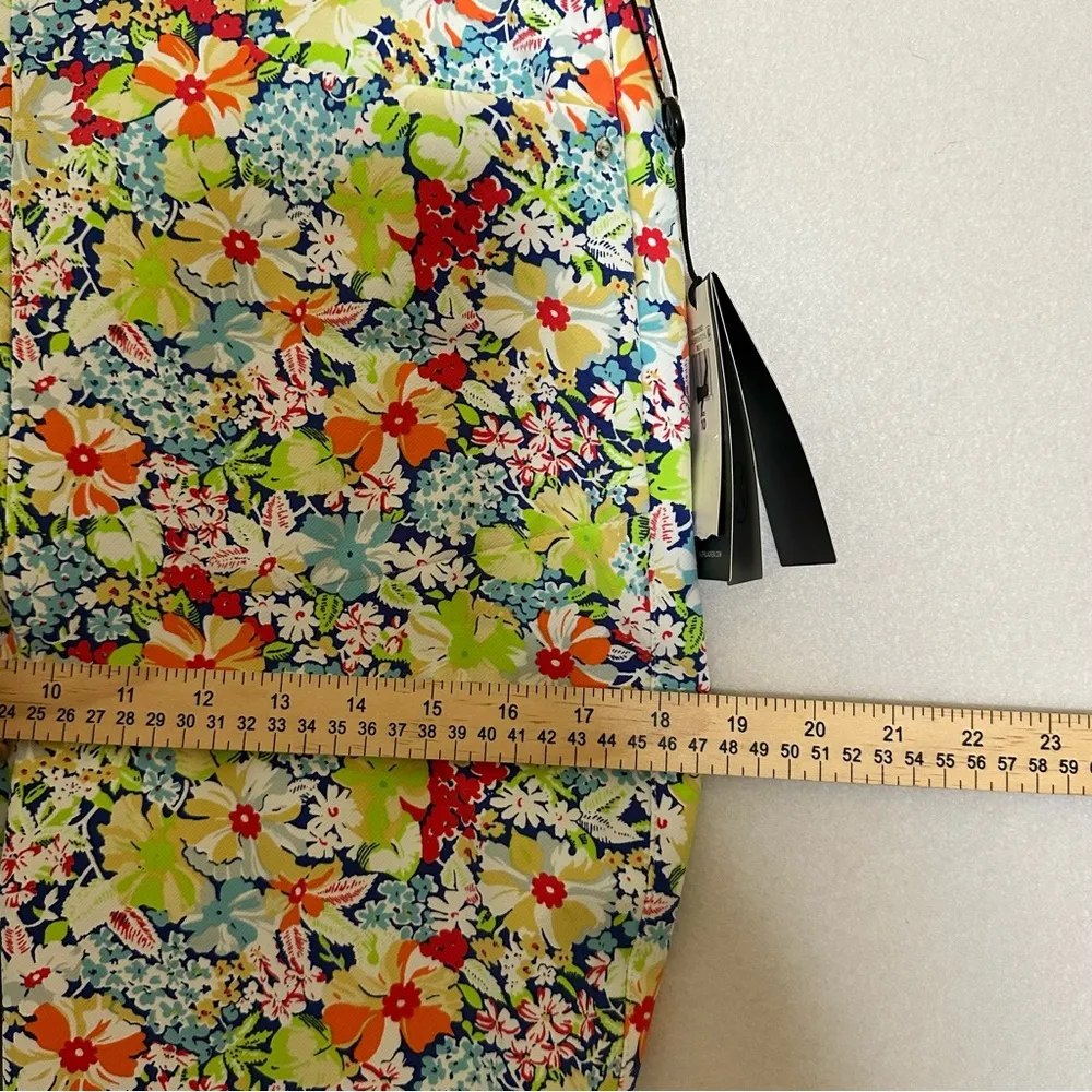 NWT RLX Ralph Lauren Women’s Golf Pants Floral Prints Stretch Mid Rise Size 10 Green - Image 6