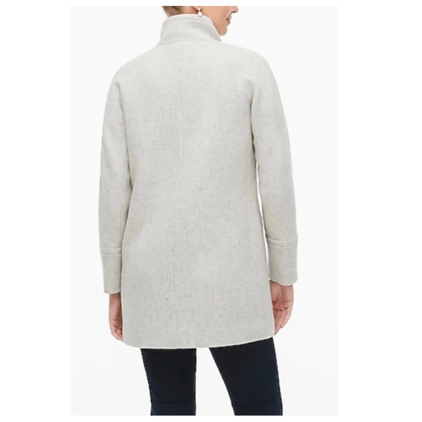 J. CREW Factory Wool Blend City Coat Size 6 - Image 3