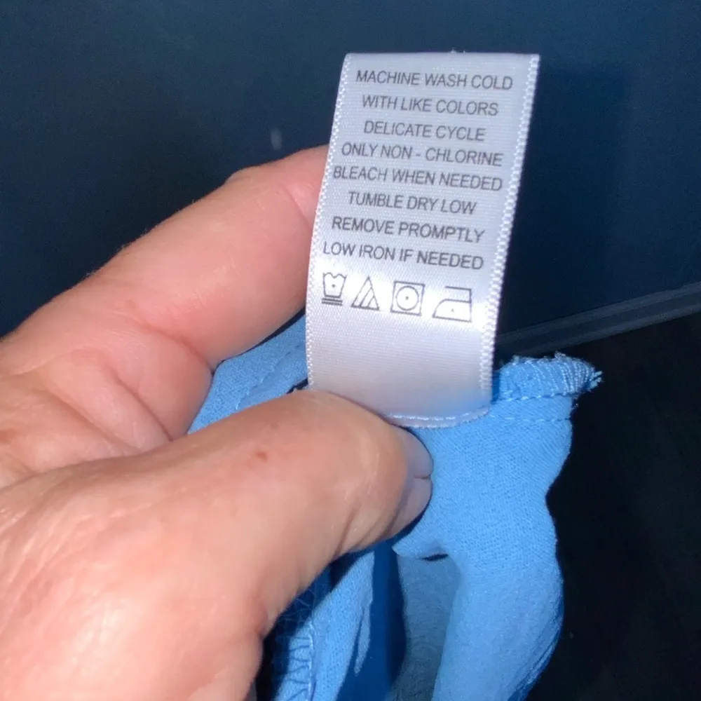 Counterparts Powder Blue Dolman Short Ruffle Sleeve Round Neck Top XL - Image 6