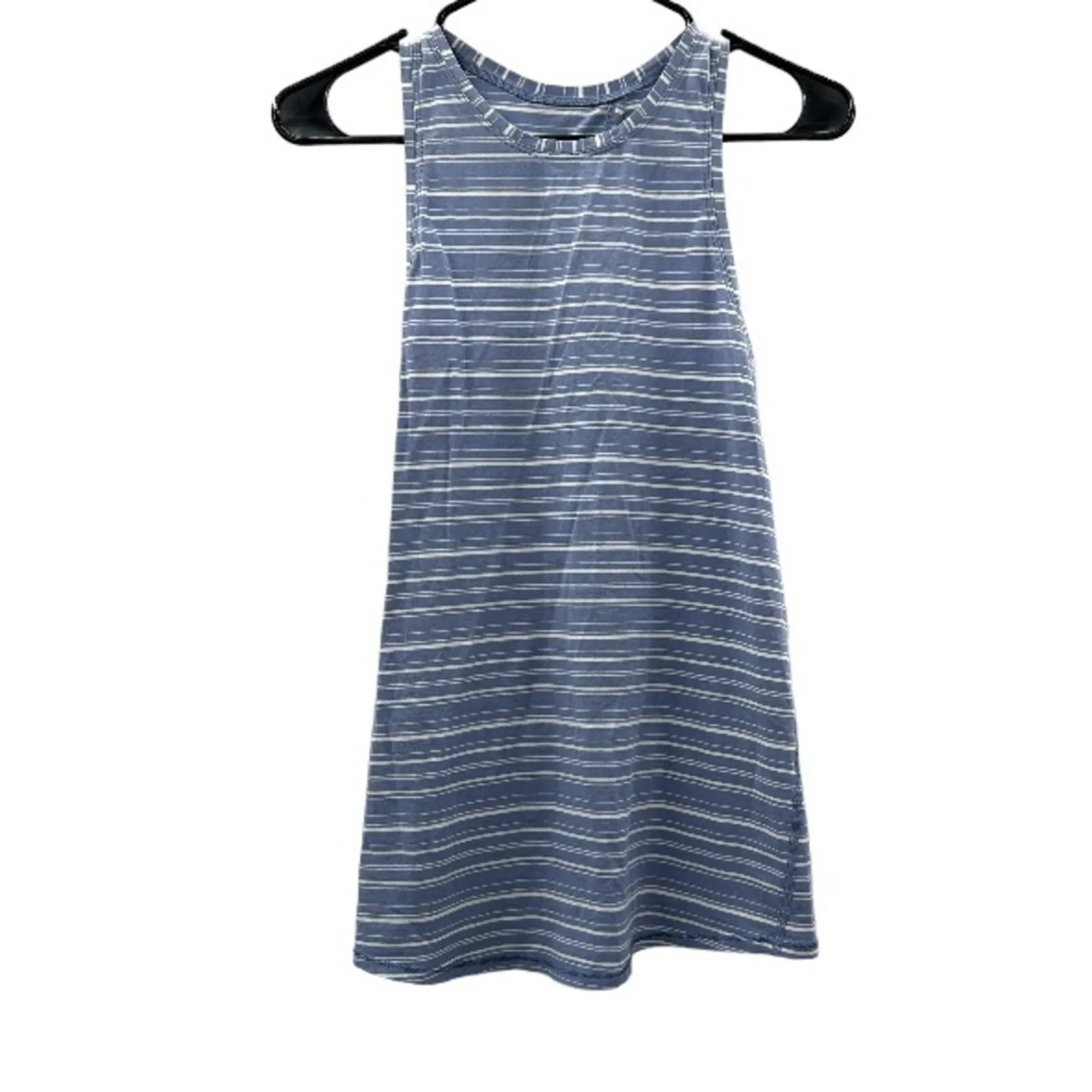 Lululemon All Tied Up Tank‎ Top in Cut Back Stripe Tempest Blue White Sz 8 - Image 3